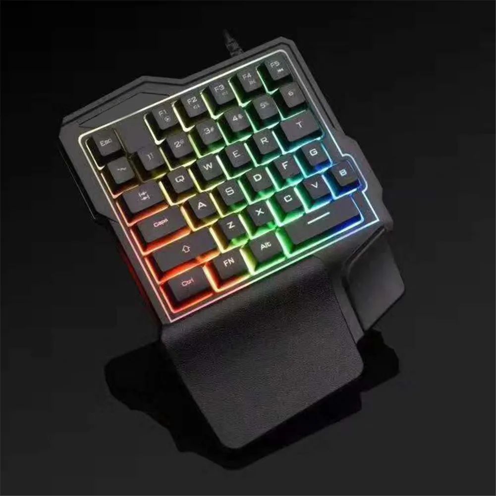

One Hand Mechanical Gaming Keyboard Half Keyboard Small Gaming Keyboards with Backlight OUJ99