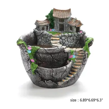 

Succulent Plants Planter Flowerpot Resin Flower Pot Desktop Potted Holder Home Garden Decoration Plants Holder