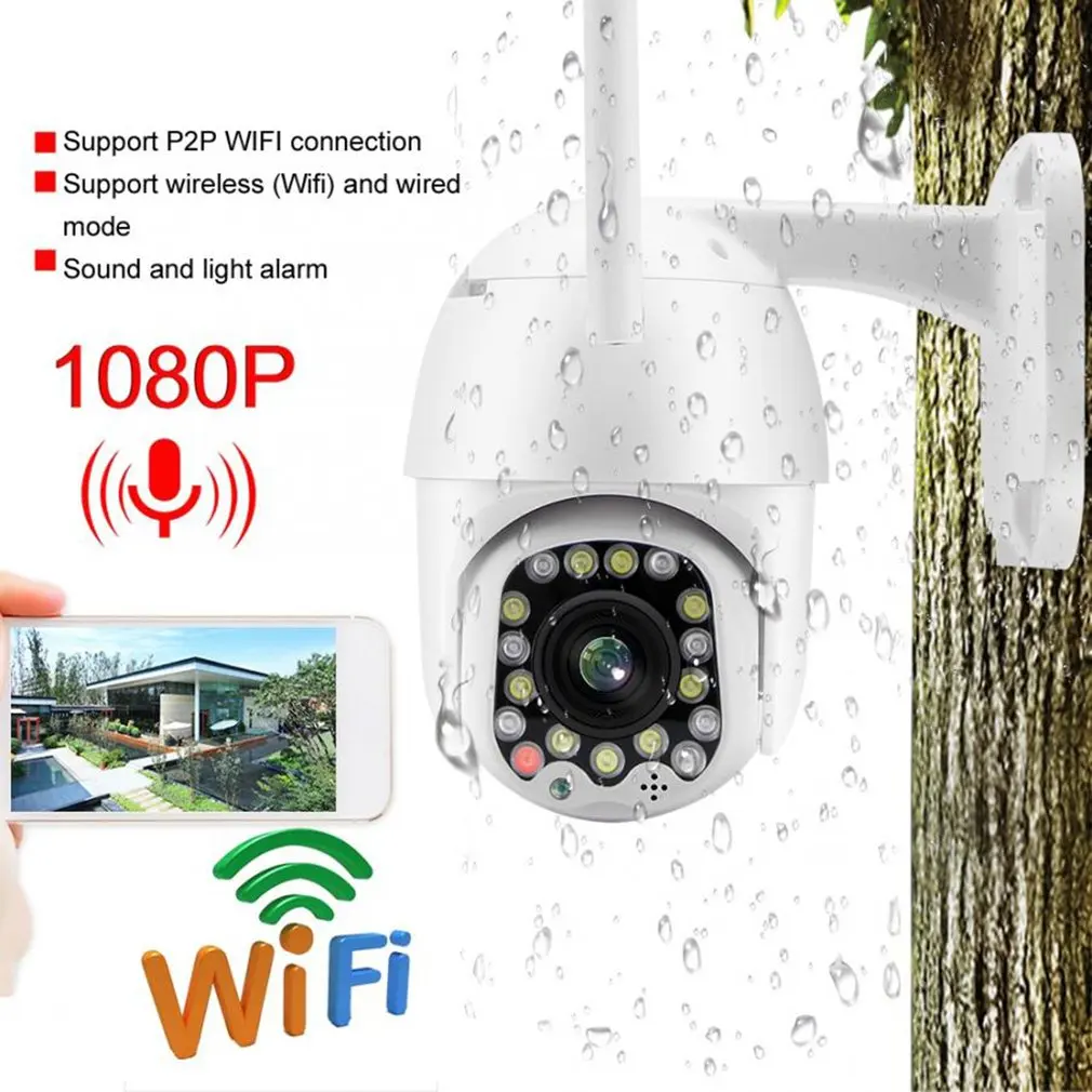 

Sound And Light Alarm Camera Automatically Track Wireless Wifi Camera Hd Home 1080 Outdoor Dual Light Source Camera 17/21LED