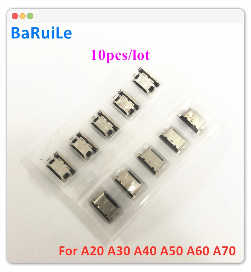 Зарядное устройство BaRuiLe с Micro USB разъемом 10 шт. для Samsung Galaxy A70 A60 A50 A40 A30 A20 A305 A505 A705|Шлейфы мобильных телефонов| |