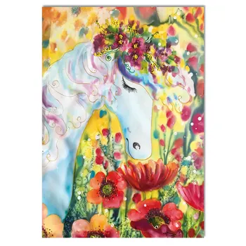

Diy Diamond Painting Abstract flowers and horse 5D Full Diamond Painting Cross Stitch Kits Embroidery Mosaic Picture