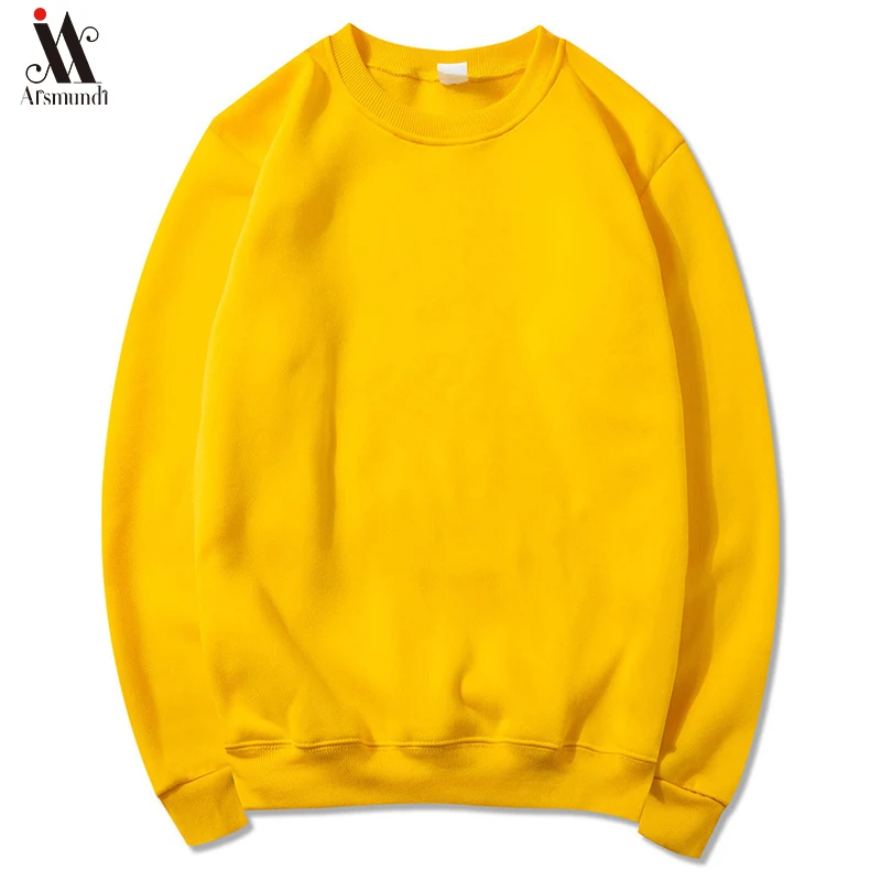 

New Autumn Fashion Hoodies Male Large Size Warm Fleece Coat Men Casual round neck Sweatshirtr Brand Hip Hop Solid Sweatshirts