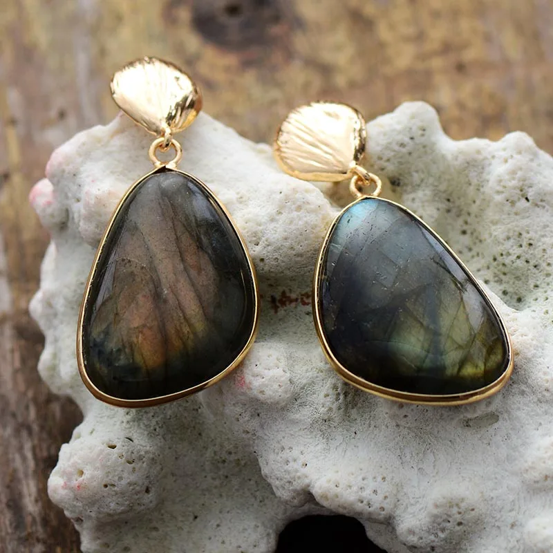Exclusive Gems Stone Earrings Women Labradorite Drop Earring Classic Elegant Earrings Jewelry Gifts Dropship - Image 5