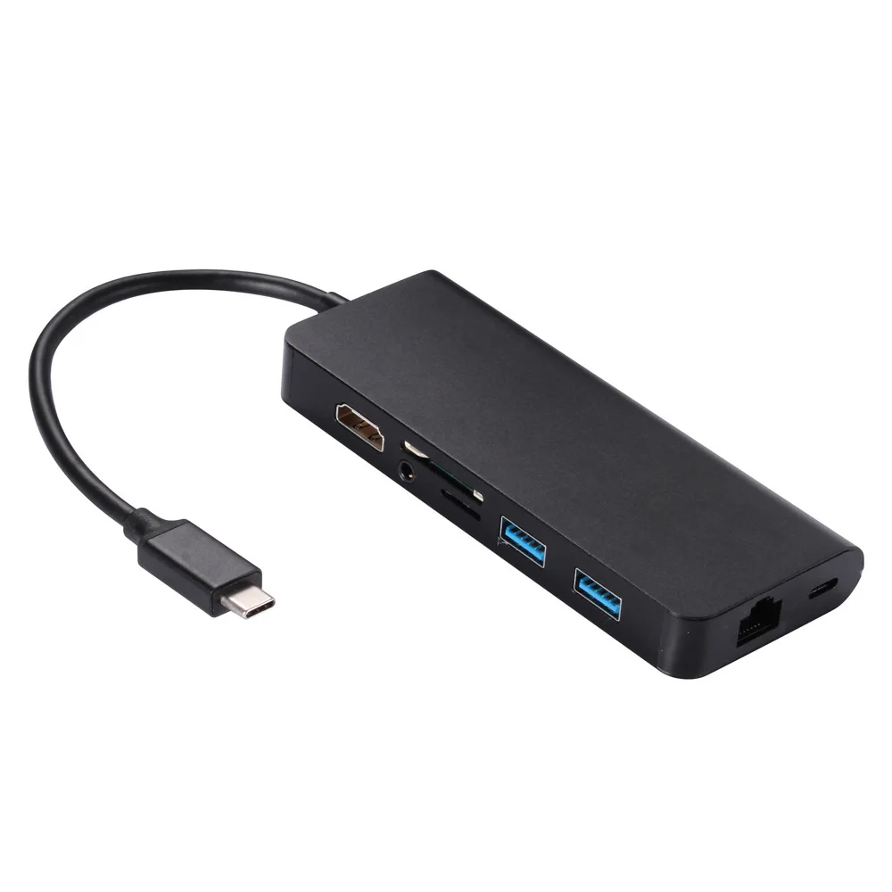 Тип-c к HDMI гигабитная сетевая карта 8в1 многофункциональный конвертер для Apple IPAD HDMI конвертер