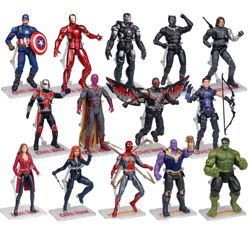Фигурка супергероя Marvel мстители финал подвижные суставы танос Халк Капитан