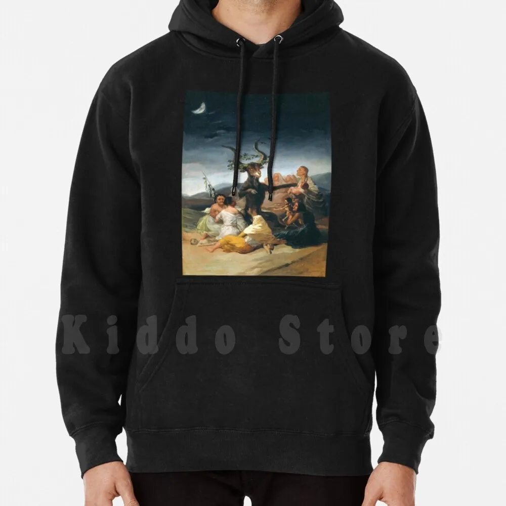 Толстовки с капюшоном «Ведьмы» (Goya, 1798), с длинным рукавом, Goya 18-й век, 1920-е годы, художественное произведение козы ведьмы, волшебное заклинание Франциско гоя