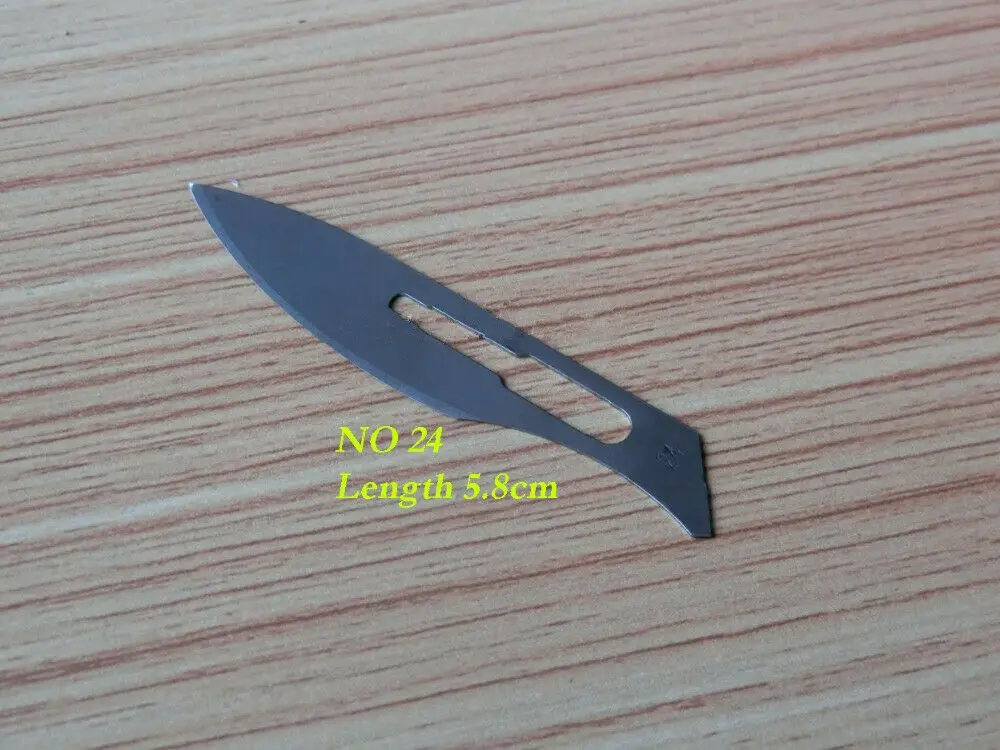 Blades 24-100pcs Углеродистая сталь хирургические скальпель лезвия, коробка из 100 шт, хирургические лезвия номер 10,11, 12,15, 18,20, 21, 22.23.24.25 - Цвет: Blades 24-100pcs