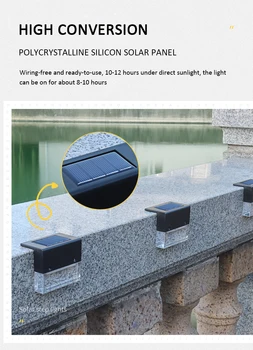 

Colorful LED Solar Lamp Path Stair Outdoor Waterproof Light Garden Landscape For Home Deck Lights Stair Step Solar Light