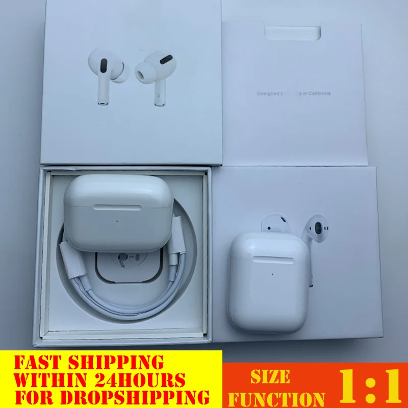 New APPIE AlRP0DS 2 Original Pro 3 Wireless Bluetooth 5.0 Earphone For airpoddings Active Noise Cancellation with Charging Case |