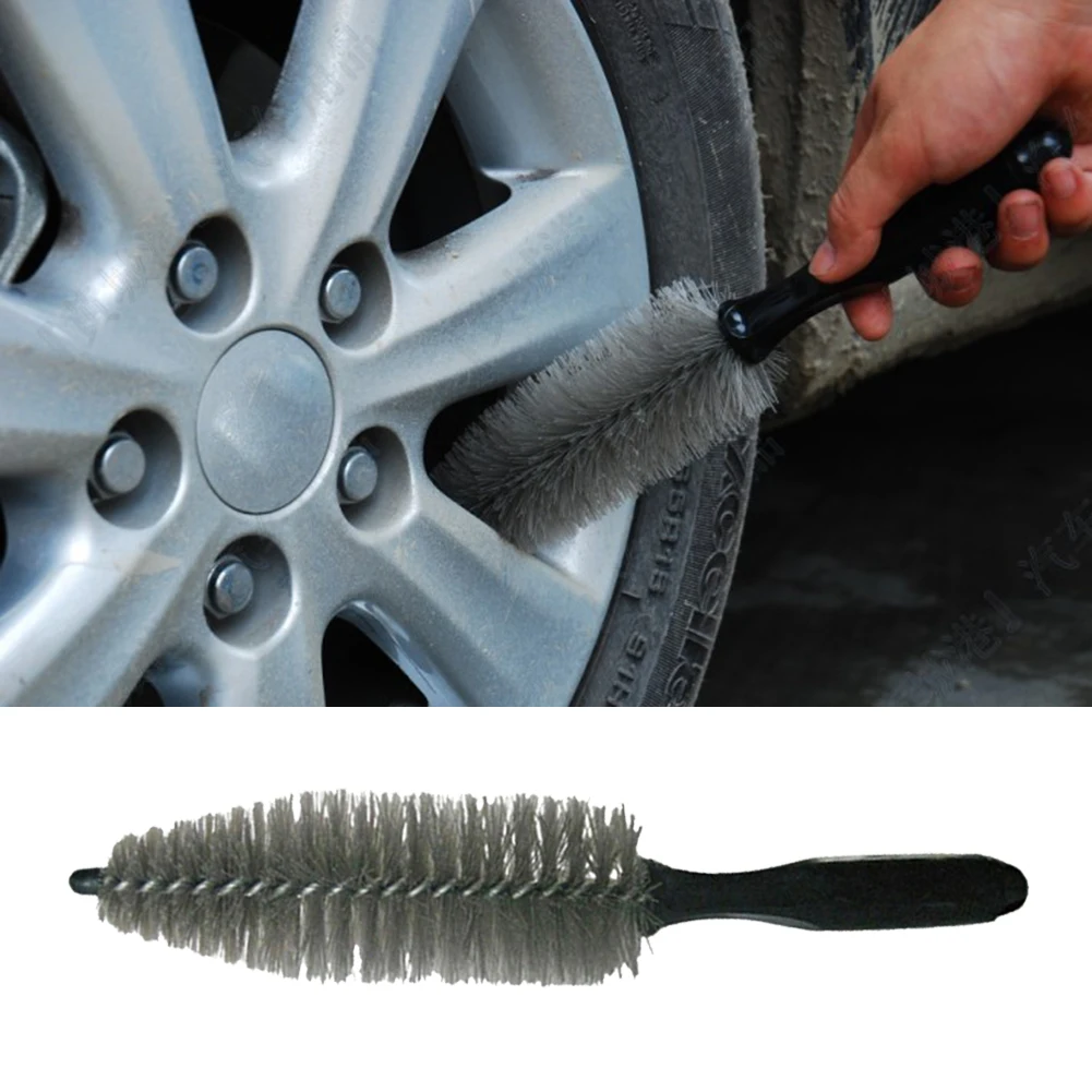 Car Wheel Hub Cleaner Tip Brush Auto Tyre Tire Rim Scrub Cleaning Mud