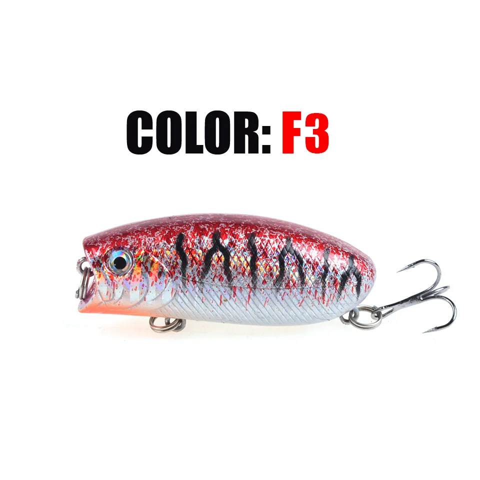 F3 Fate Popper приманка-форель приманки маленькие рыболовные приманки Topwater приманка изящество воблер гольян Isca Popper Pesca 5,5 см/10 г - Цвет: F3