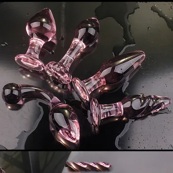 Pink Glass Anal plug for women butt plugs Penis Nightlife Anus Dildo adult masturbation Adult Gay Sex Toys Lover Gifts 5
