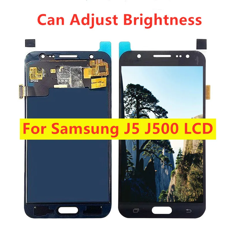 

Adjust Brightness LCD For Samsung J5 2015 J500 J500F LCD Display No Dead Pixel Touch Screen Assembly For Samsung J500 J500F OLED