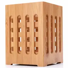 Квадратный полый бамбуковый держатель для кухонной утвари, органайзер для столовых приборов, органайзер для инструментов, кухонная утварь, трубка для столовых приборов