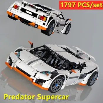 

New MOC SERIES Predator Supercar Super Racing Car LeGINGlys Technic MOC-2811 FIT 20052 building block bricks kid toys gift