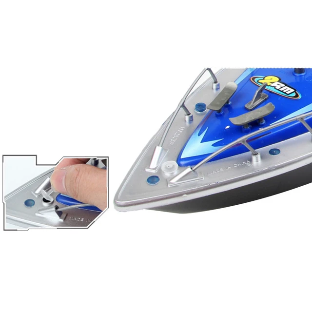 1:20 Remote Control Boat 2.4G RC Police Speed Boat Toy Model Electric Full Function Large 4 Channel Patrol Boat Military Boat 5