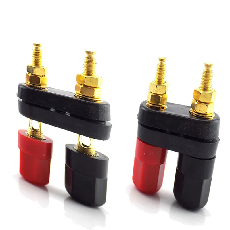 Banana Plugs 1/5pcs Banana plugs Jack Socket Couple Terminals DIY Connectors Red Black Amplifier Terminal Binding Post Speaker