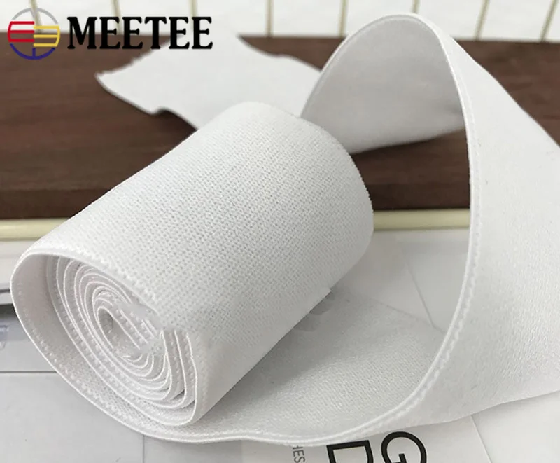 Meetee 8 м 20-90 мм нейлон эластичная лента мягкая резиновая эластичная тесьма планки костюм "сделай сам" пояс Резиновая лента Швейные аксессуары EB205