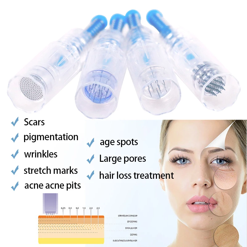10/20/50 шт винт Microneedling иглы 9 Pin/12 контактный/36 контактный/круглый Nano картридж для Dr.