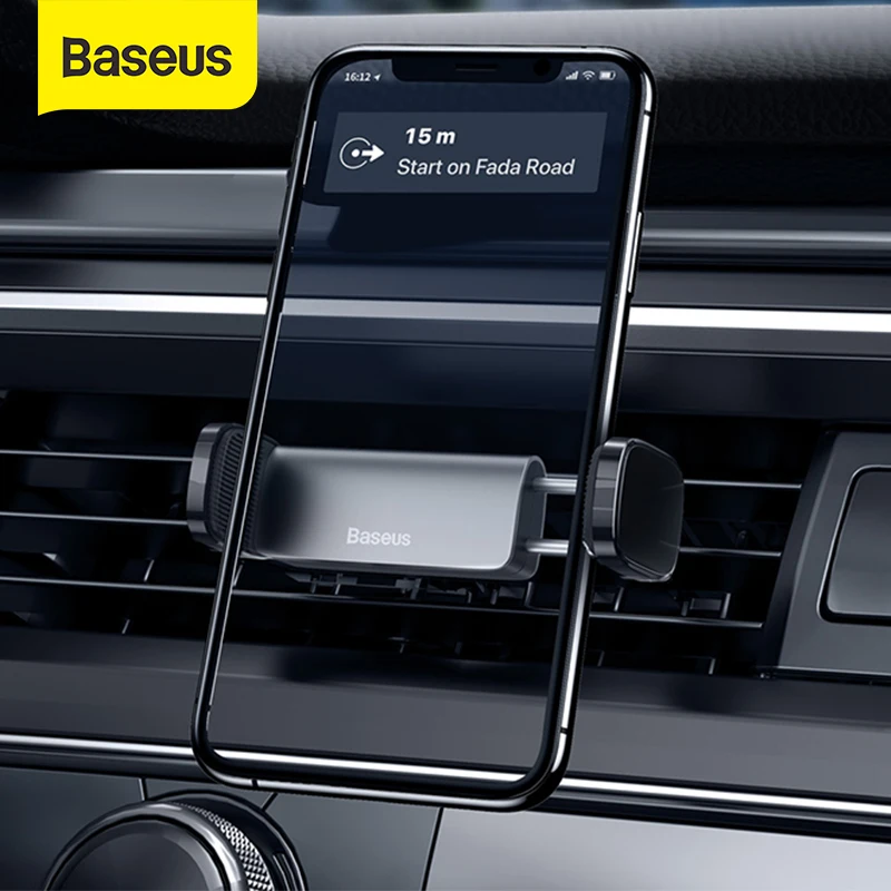 Baseus-Soporte de teléfono para coche, accesorio de ventilación de aire para Iphone XS 11 Samsung 4,7-6,5 pulgadas