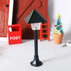 Lampadaire Miniature pour maison de poupée, 2 pièces, disposition à l'échelle 1:12, lampadaire pour jardin, Micro aménagement paysager, chemin, accessoires de décoration 