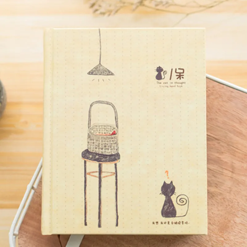 MIRUI Japan and South Korea creative cat illustration diary student notebook stationery lovely thick note book gift supplies