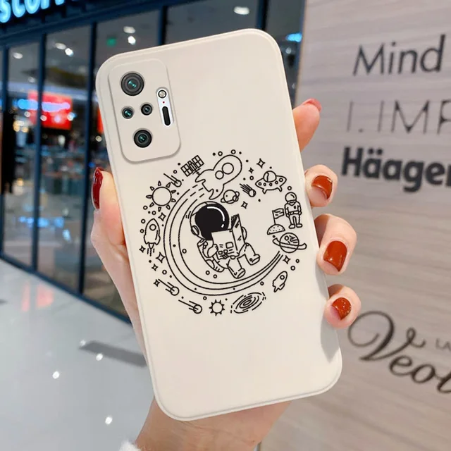 Poco X3 Pro Case Astronaut Soft Case For Xiaomi Redmi Note 10 9 Pro 8 Case Note9 Pro 11 9S 10S Little X3 9 T 9C NFC 9T 9A Cover OA59