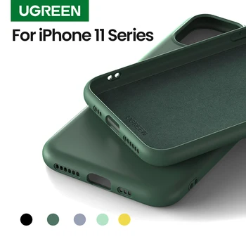 

Ugreen For iPhone 11 Case Silicone Original Phone Case For iPhone 11 Pro Max Case Black Green Funda For iPhone 11 Shell Cover