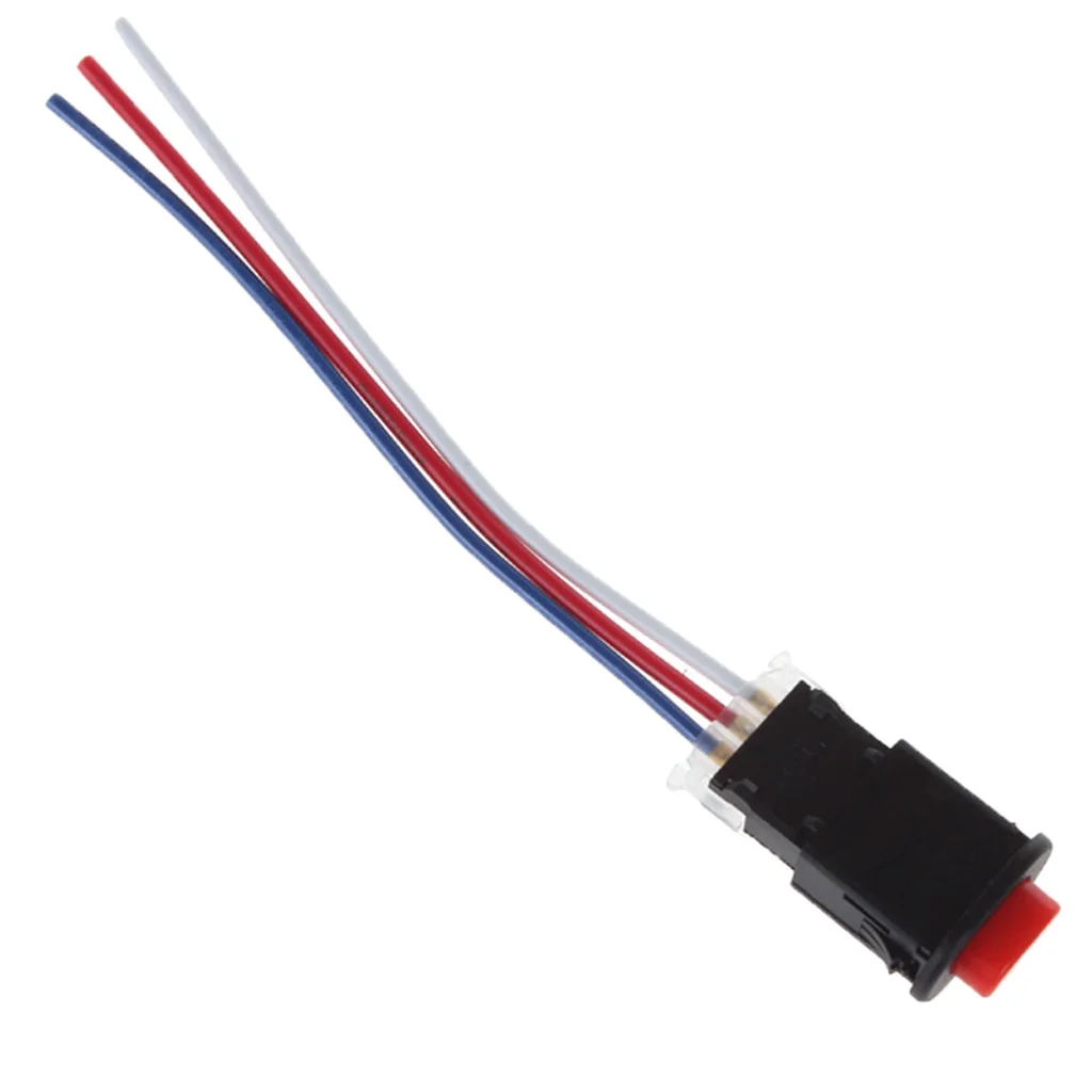 Double Flash Warning Emergency Lamp Jump Button Switch 3 Wires Built-in Lock