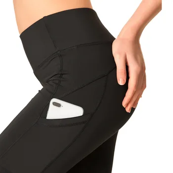 

Hot sale in 2019 hip pants pocket lady pants explosions lady pants high quality women fashion activewear leggings