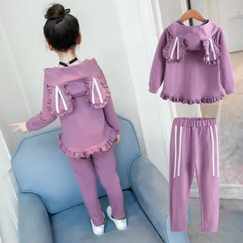 

2020 Girls hooded clothing Set top+Pants 2 Pcs Spring autumn Children's Set Teen Girls Clothes Suit outfits