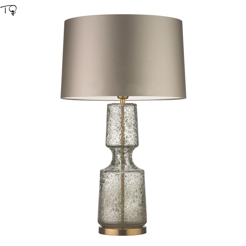 American Simple Luxury Postmodern Glass Table Lamp Art Decor Home Led Desk Light Living Room Study Bedroom Studio Reading Office | Лампы и