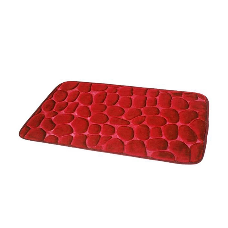 Red Новое поступление, дверной коврик, нескользящий, дверной коврик, 3D мощеный ковер, входной коврик, фланелевый коврик для ванной комнаты, напольный декор, 40*60 см - Цвет: Red