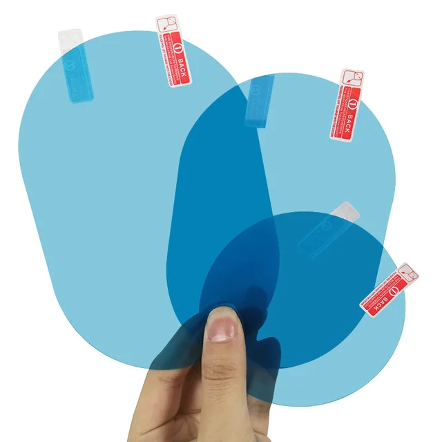 2 Pcs Car Rearview Mirror Protective Film Anti Fog Window Clear Rainproof Rear View Mirror Protective Soft Film Auto Accessories 1