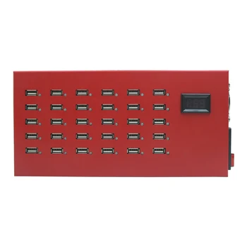 

Red Color New 300W Slim USB Charging Dock 30 Ports USB Power Station Multiple Port USB Wall Charger Adapter for Hotel School