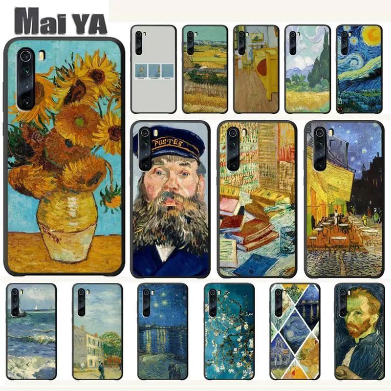 Роскошный чехол для телефона с картиной Ван Гога маслом Xiaomi Redmi 7 7A 8 Note 8t Pro чехлы