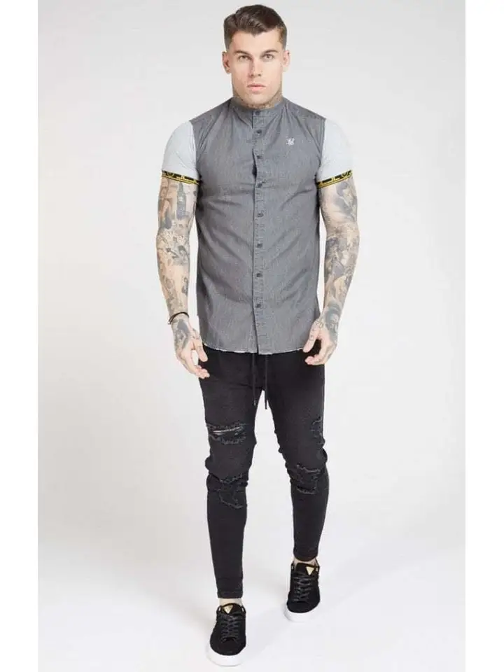 sik silk denim shirt