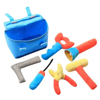 

Boys And Girls Children Play House Simulation Plush Toy Toolbox Early Education Teaching Aids Repair Tool