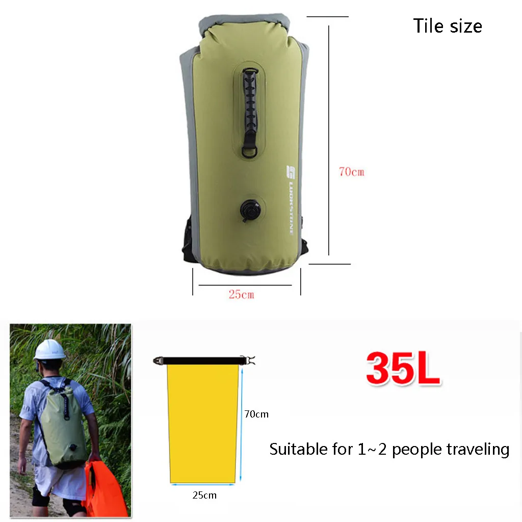 35L возможность надувной Водонепроницаемый сухой мешок Рулон Топ сухой компрессионный мешок держит снаряжение сухой треккинг плавающий водный серфинг сумки# g4