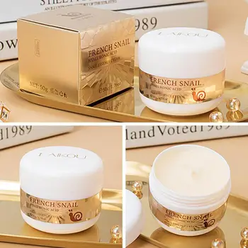 

50ml Snail Face Cream Hyaluronic Acid Moisturizer Anti Cream Wrinkle Care Skin Day For Face Nourishing Serum Cream A O1C6