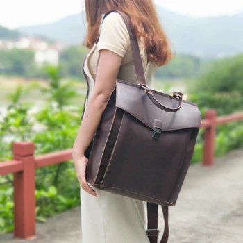 

Famous Brand Designer Women Backpack Men Shoulder Bag Leather Large Capacity Travel Laptop Backpack Vintage School Bags Mochila