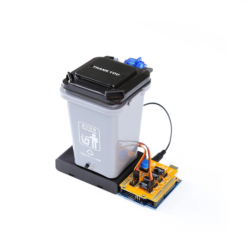 Diy Arduino Kit Автоматическая корзина для мусора Robot diy UNO R3 Mixly STEM Education Kids's programming DIY