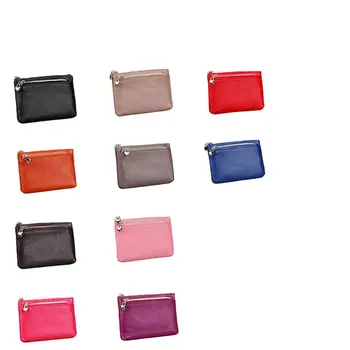 

Women Ladies Small Zip Leather Wallet Card Holder Key Chain Coin Purse Premium Quality