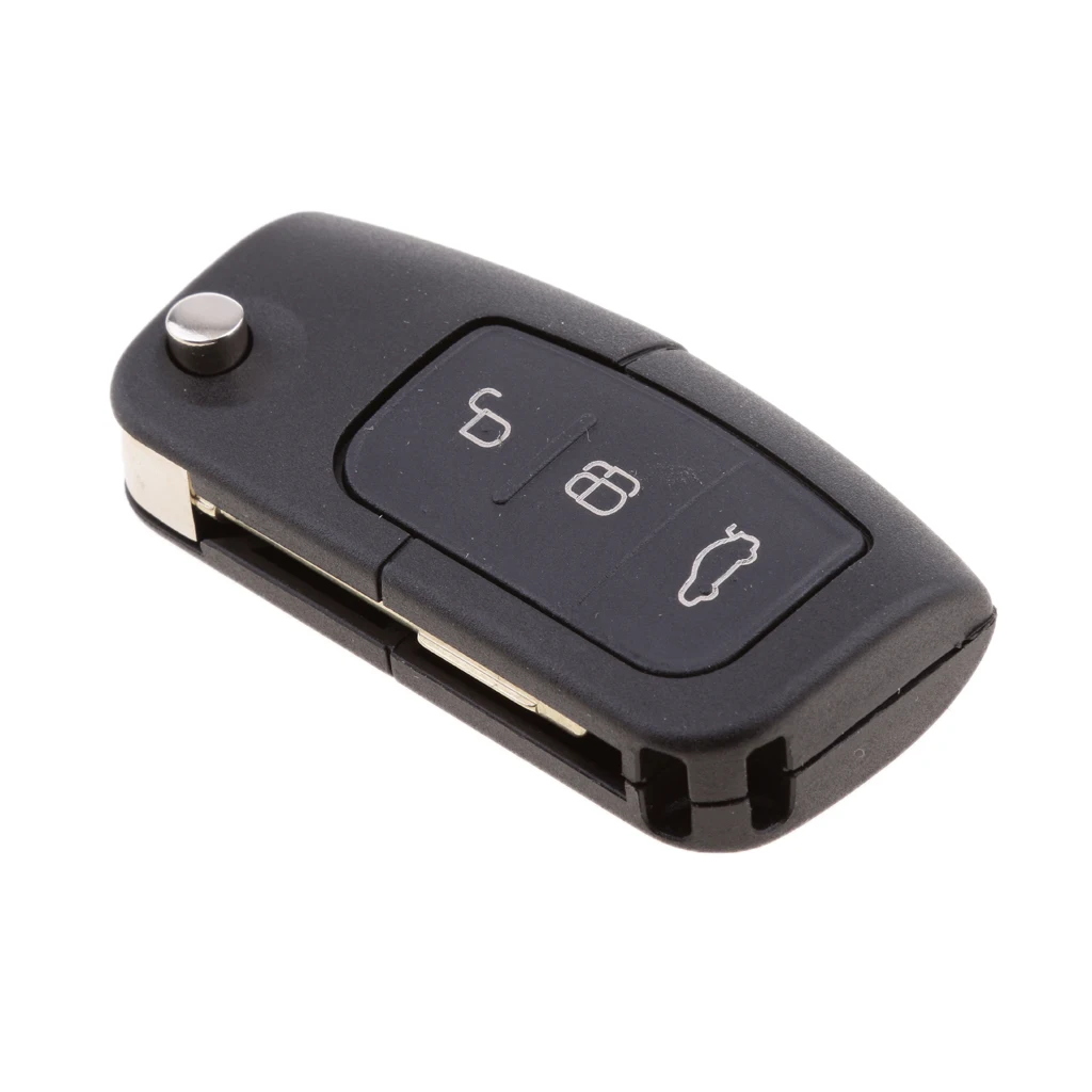 Key Fob Case Shell With Chip Uncut Blade Complete Kit for Ford BA Falcon FPV
