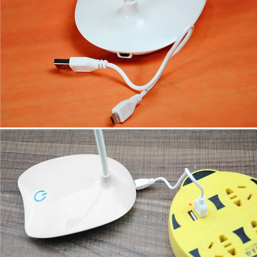 USB Перезаряжаемый Светодиодный настольный светильник, регулируемая интенсивность, светильник для чтения, сенсорный выключатель, настольные лампы, 3 режима, настольные лампы