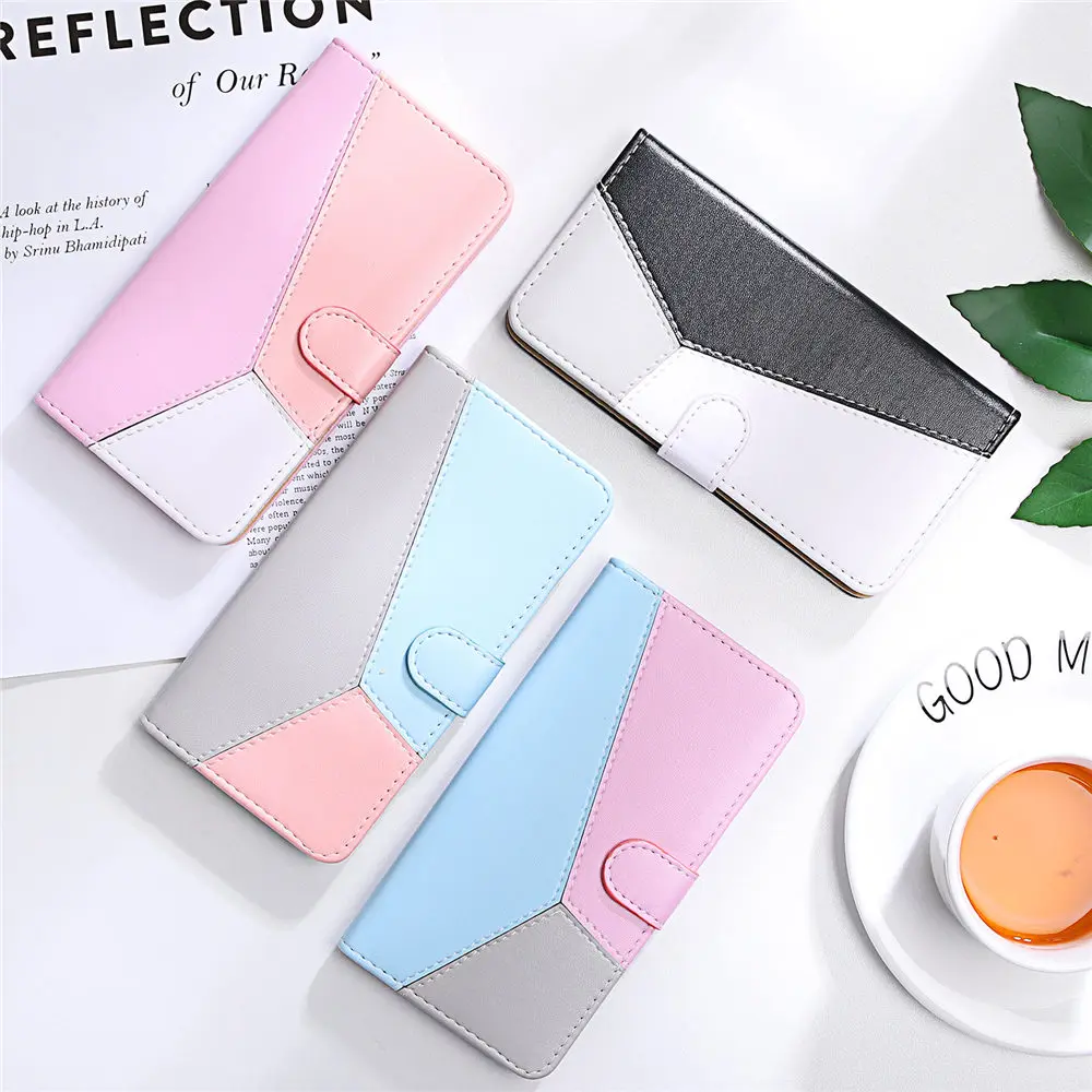 

Splicing Flip Leather Wallet Case For Coque iPhone 11 Pro Max Case iphone Xs MAX Xr X 6s 6 7 8 Plus Cute Phone Case Cover Fundas