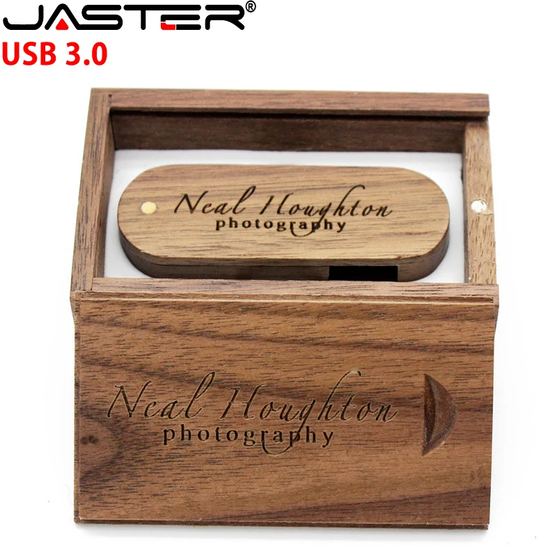 JASTER USB 3 0 Деревянный Логотип Настраиваемый вращающийся деревянный флеш