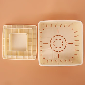 

DIY Plastic Tofu Stamper Homemade Tofu Plastic Mold Tofu Making Mold Box Kitchen Cooking Tool