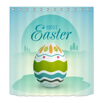 

Easter Risen Egg Waterproof Polyester Bathroom Shower Curtain