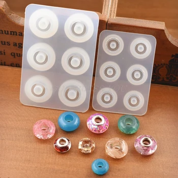 

Silicone Mold For Jewelry Making 12mm 16mm Flat Ball Beads With Hole Epoxy Resin Silicone Mould Handmade Craft DIY Mold